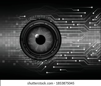 fondo de concepto de tecnología futura de circuito de los ojos
