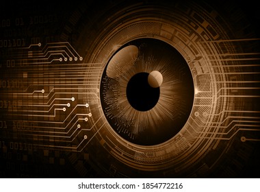 eye cyber circuit future technology concept background
