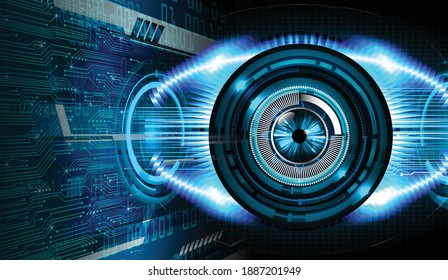 eye cyber circuit future technology concept background