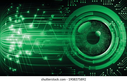 eye cyber circuit future technology concept background