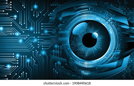 eye cyber circuit future technology concept background