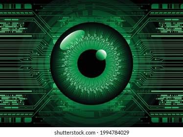 eye cyber circuit future technology concept background