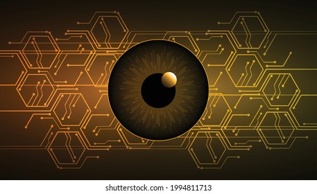 eye cyber circuit future technology concept background