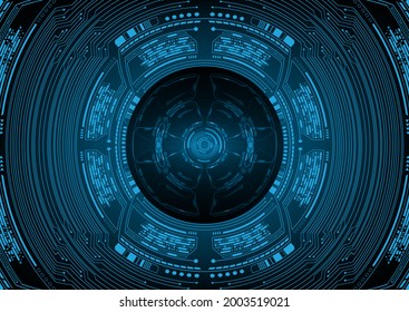 eye cyber circuit future technology concept background