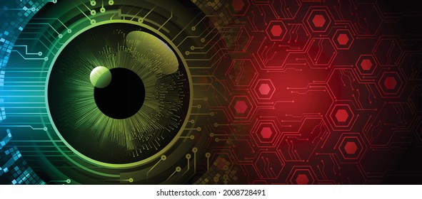 eye cyber circuit future technology concept background