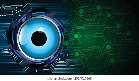eye cyber circuit future technology concept background