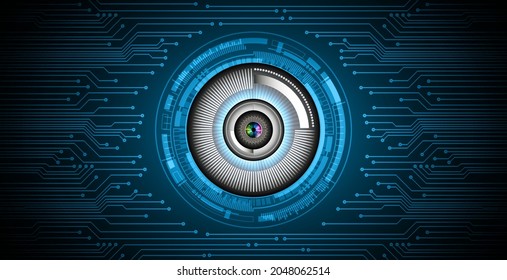 eye cyber circuit future technology concept background