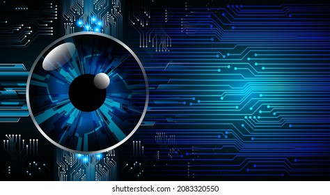 eye cyber circuit future technology concept background