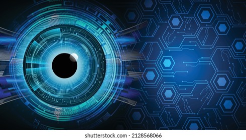 eye cyber circuit future technology concept background