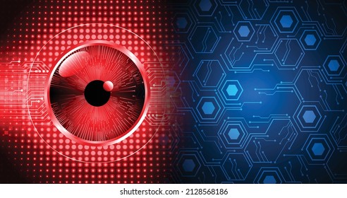 eye cyber circuit future technology concept background