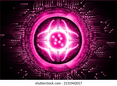 eye cyber circuit future technology concept background
