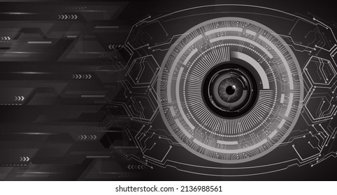 eye cyber circuit future technology concept background