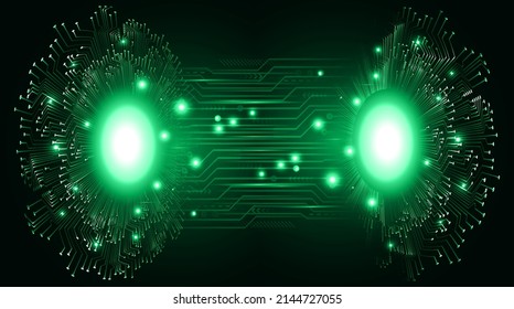 eye cyber circuit future technology concept background