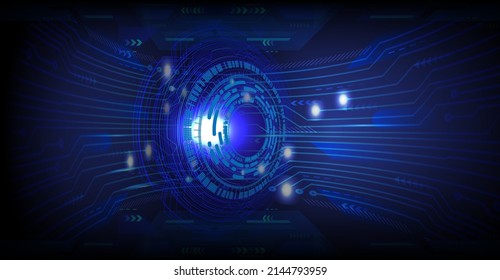 eye cyber circuit future technology concept background