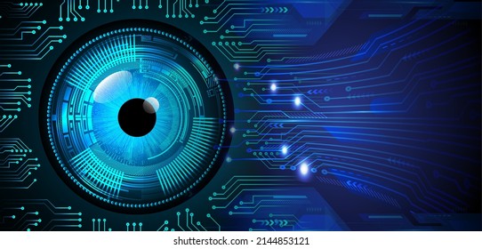 eye cyber circuit future technology concept background