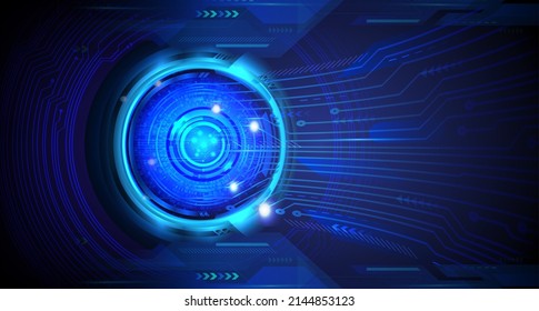 eye cyber circuit future technology concept background