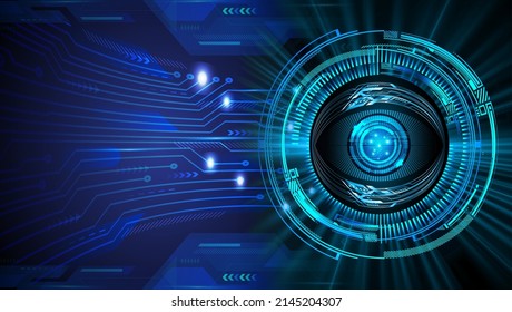 eye cyber circuit future technology concept background