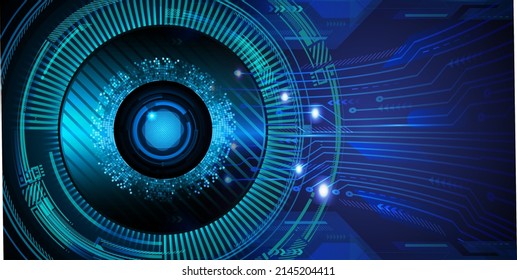 eye cyber circuit future technology concept background