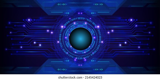 eye cyber circuit future technology concept background
