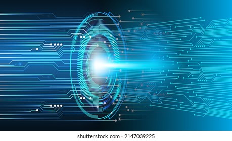 eye cyber circuit future technology concept background