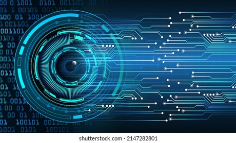 eye cyber circuit future technology concept background