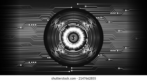 eye cyber circuit future technology concept background