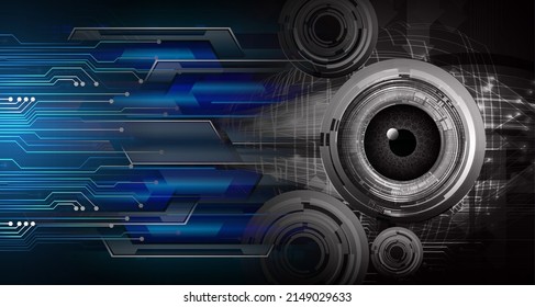 eye cyber circuit future technology concept background