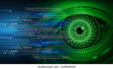 eye cyber circuit future technology concept background