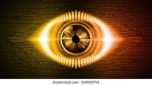 eye cyber circuit future technology concept background
