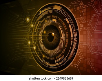 eye cyber circuit future technology concept background