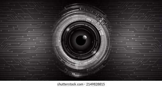 eye cyber circuit future technology concept background