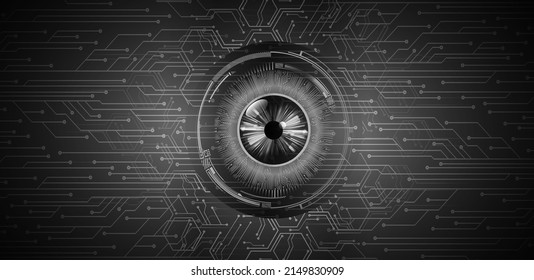 eye cyber circuit future technology concept background