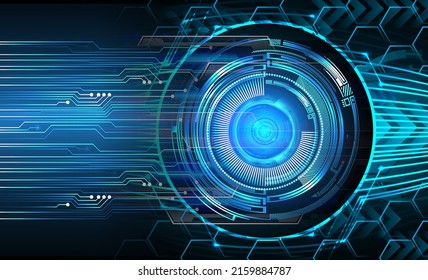 eye cyber circuit future technology concept background