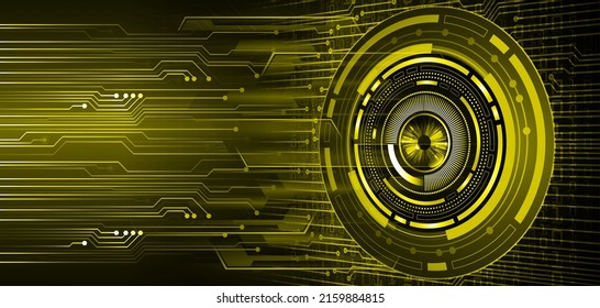 eye cyber circuit future technology concept background