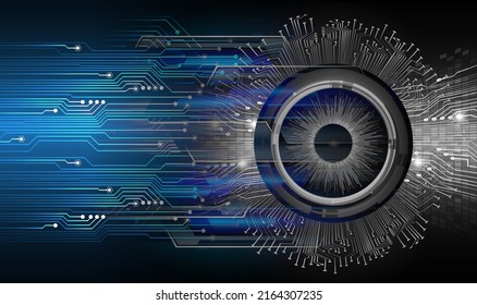 eye cyber circuit future technology concept background