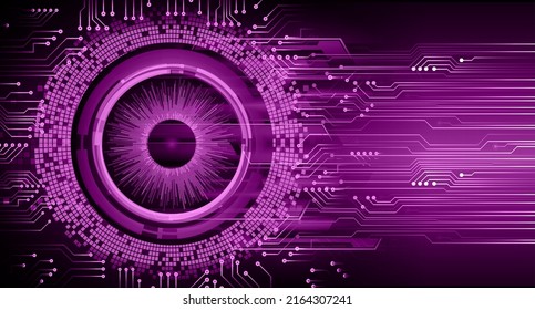 eye cyber circuit future technology concept background