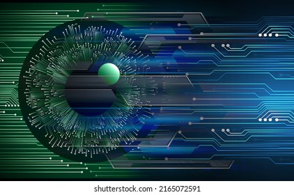 eye cyber circuit future technology concept background