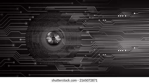eye cyber circuit future technology concept background