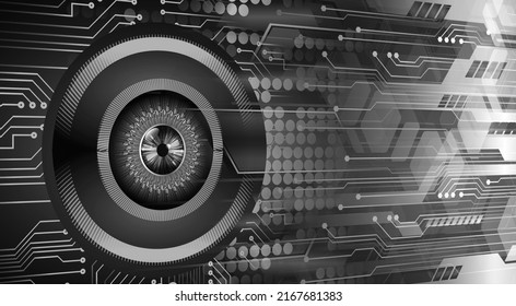 fondo de concepto de tecnología futura de circuito de los ojos