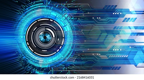 eye cyber circuit future technology concept background