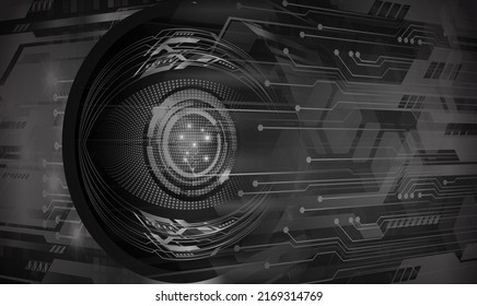 eye cyber circuit future technology concept background