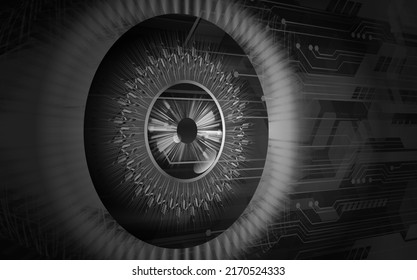 fondo de concepto de tecnología futura de circuito de los ojos