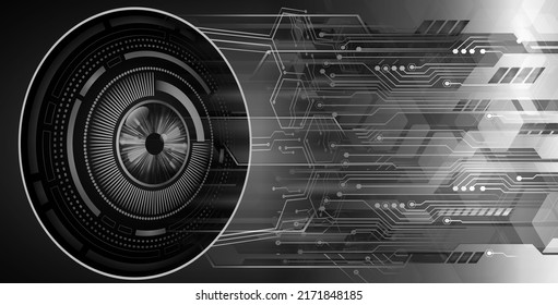 eye cyber circuit future technology concept background