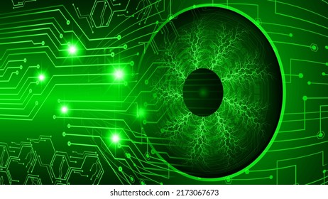 eye cyber circuit future technology concept background