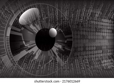 eye cyber circuit future technology concept background