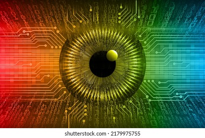 fondo de concepto de tecnología futura de circuito de los ojos