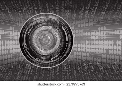 eye cyber circuit future technology concept background