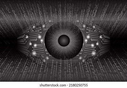 eye cyber circuit future technology concept background