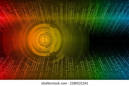 eye cyber circuit future technology concept background