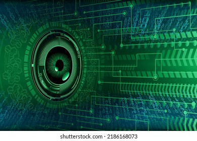 eye cyber circuit future technology concept background